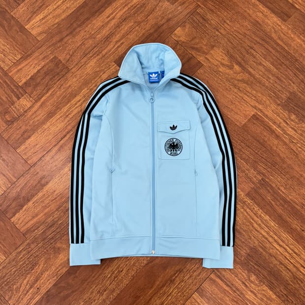100 아디다스 독일 축구대표팀 스카이블루 트랙탑 져지 