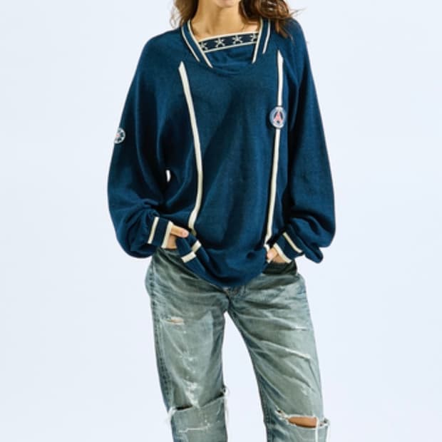 (M) Poggy x 파리생제르망 인디고 니트