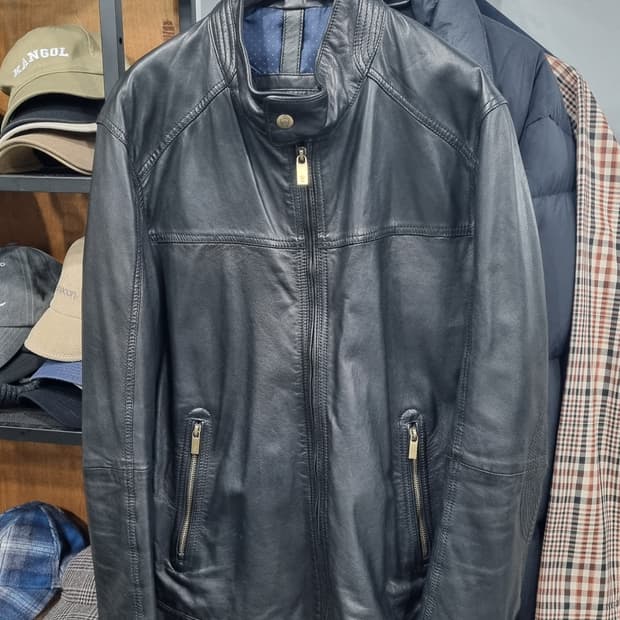 (Massimo Dutti) 블랙 양가죽 리얼레더 자켓 국내100 상태굿