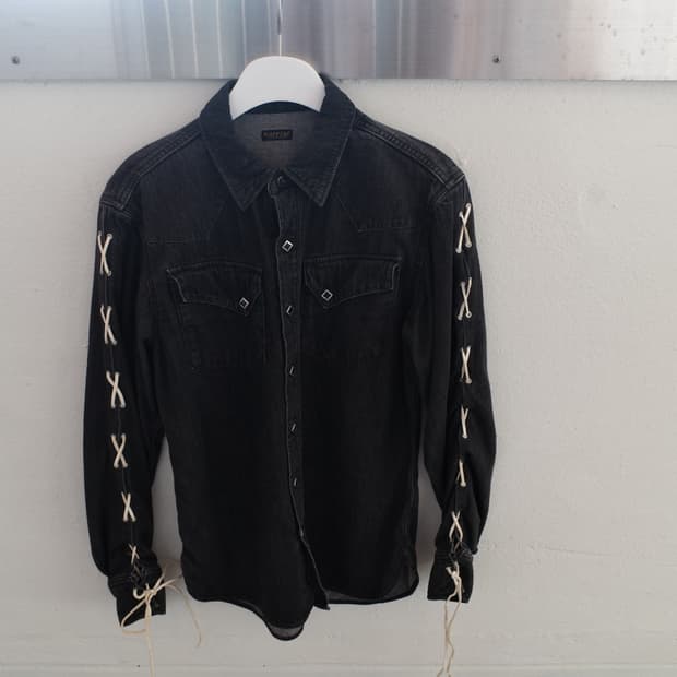 Kapital Lace-Up Denim Shirt