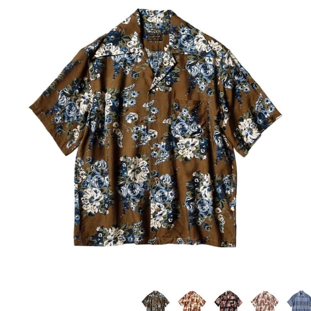 캐피탈 알로하셔츠 아마테라스 브라운