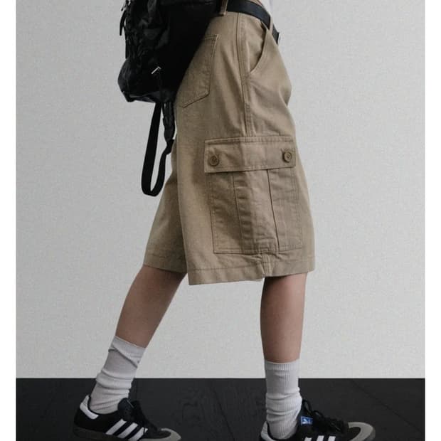 어텀 버뮤다 카고 팬츠 베이지 S 