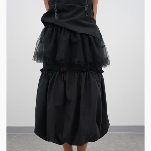 togseoul 벌룬 스커트&레이스 레이어드 스커트