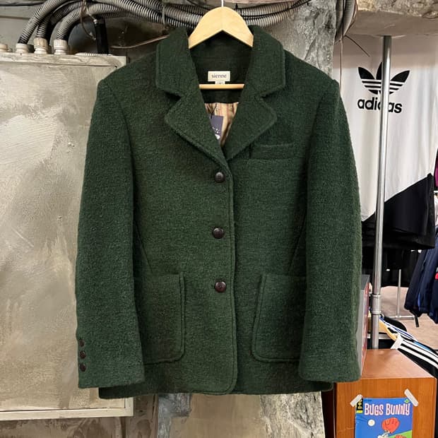 시엔느 알파카 울 자켓 그린 #csz2452