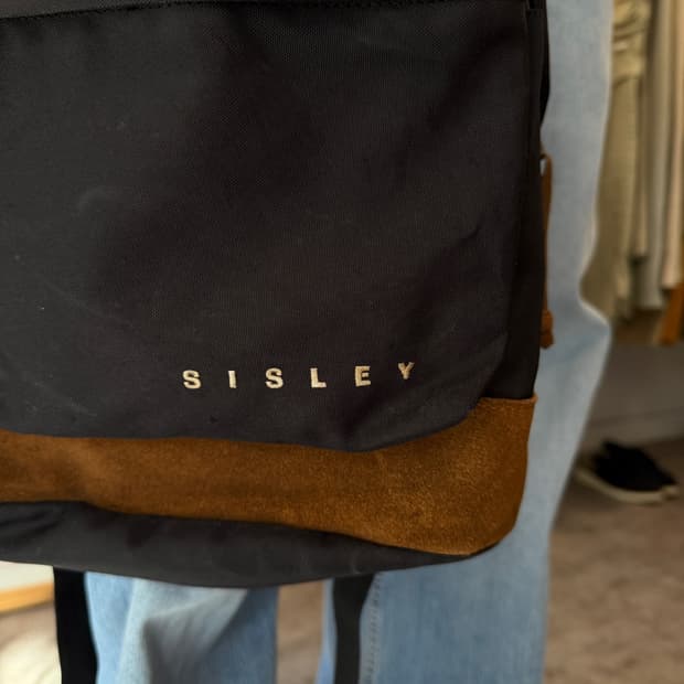 Sisley Black Suede Bottom Backpack