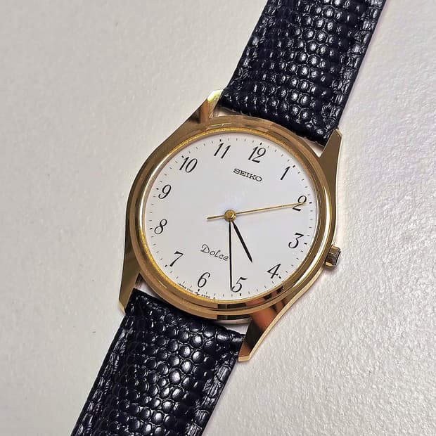 세이코 Dolce(돌체) 7741-602A 텅스텐(초경합금)