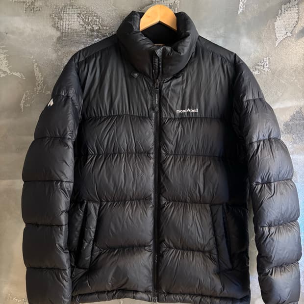몽벨 블랙 미니로고 패딩 L