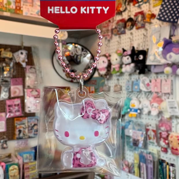 헬로키티 봉봉 키링 호피