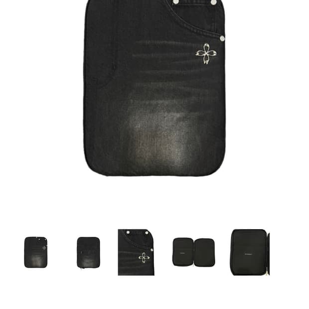sugery denim clutch bag