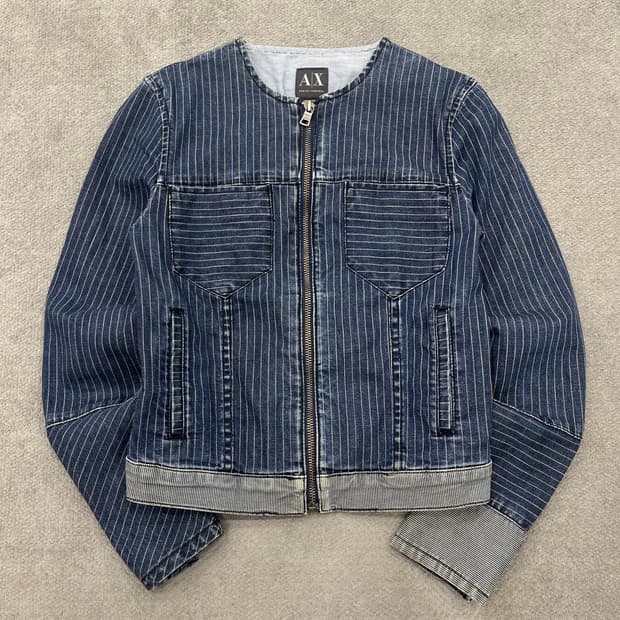 2XS 아르마니 익스체인지 데님 자켓