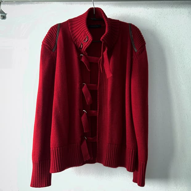 Vintage Toggle strap knit cardigan
