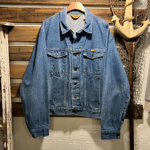 [XL]90's 랭글러 RUSTLER 웨스턴 데님 트러커 자켓