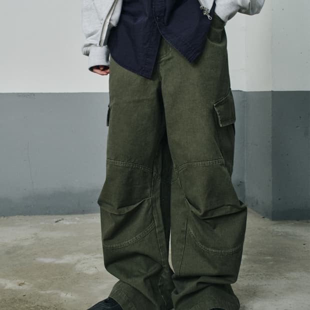 다이브인x무민서 워시드베른카고 카키 2사이즈