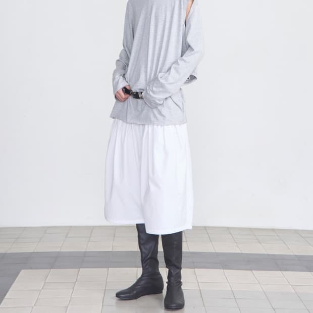 Cerric 세릭 Cut Out Block Top _ Gray