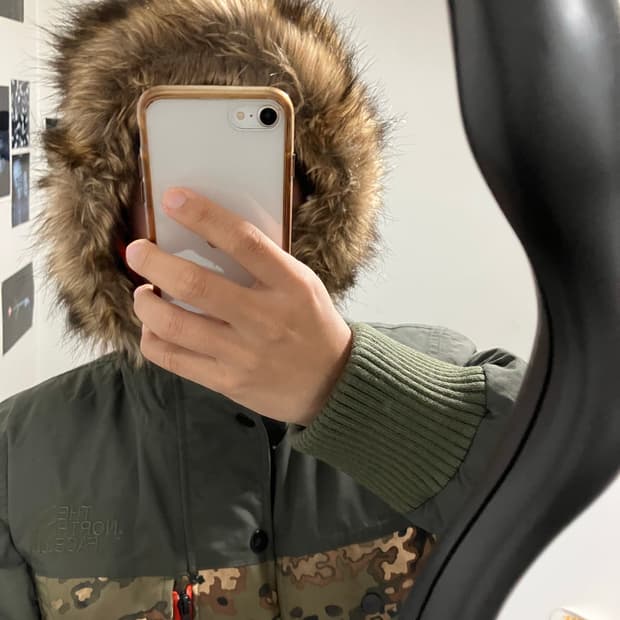 노스페이스 카모 하이벤트 울프죠 다운 눕시 패딩