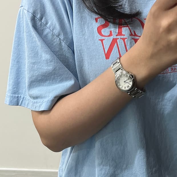 중고 까르띠에 발롱블루 28mm 여성손목시계