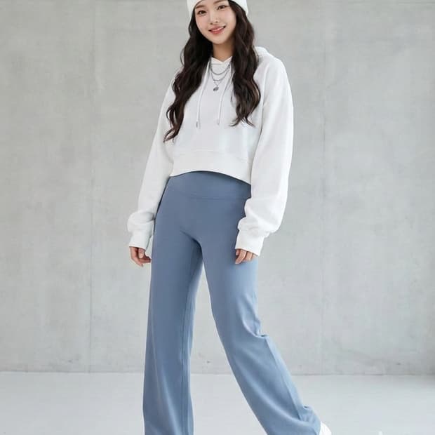 안다르(andar) 더스크블루 와이드 레깅스