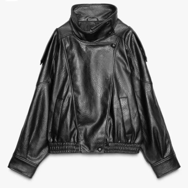 올품절/자라 생로랑 페이크 레더 자켓