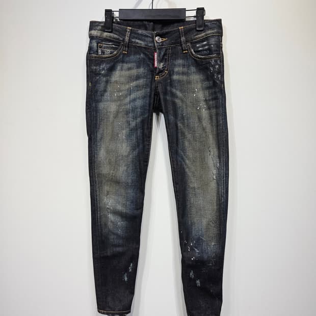 디스퀘어드2(DSQUARED2) 디스트로이드 페인트 데님 팬츠