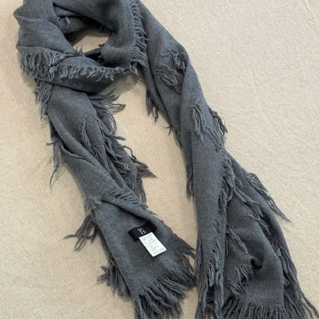 요지야마모토 디스트레스드 울 머플러