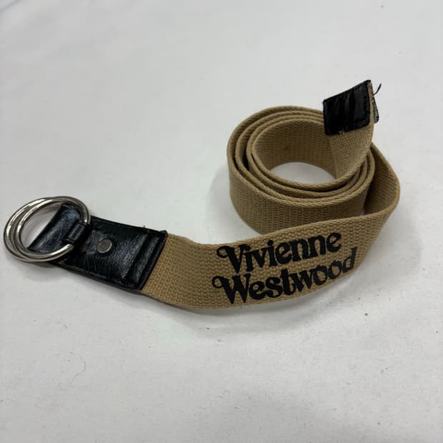 Vivienne 비비안 웨스트우드 빈티지 캔버스 더블 링 벨트