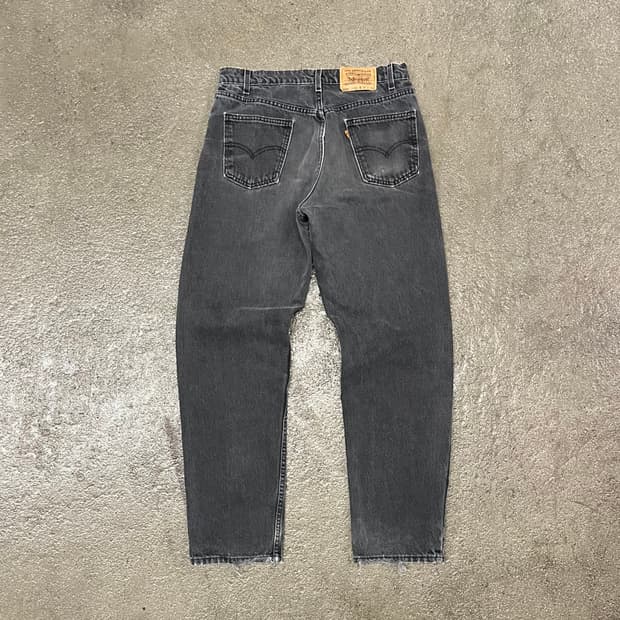 90s USA Levis550 블랙진 오렌지탭 (32“)