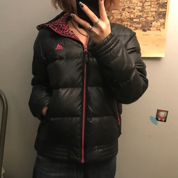 NIKE 나이키 핫핑크 별 고스펑크 갸루 패딩