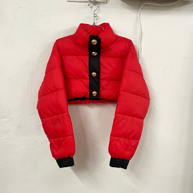 모스키노 H&M 크롭 푸퍼 패딩