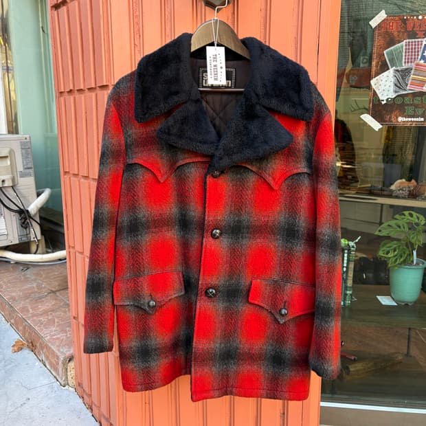 Vintage 체크 패턴 웨스턴 자켓