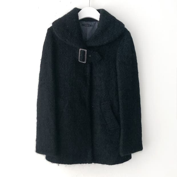 buckle wool coat