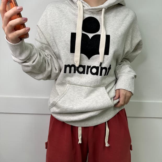 100 이자벨마랑 빅로고 후드티