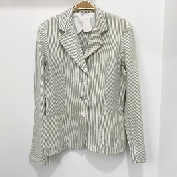 MaxMara 스트라이프 린넨자켓