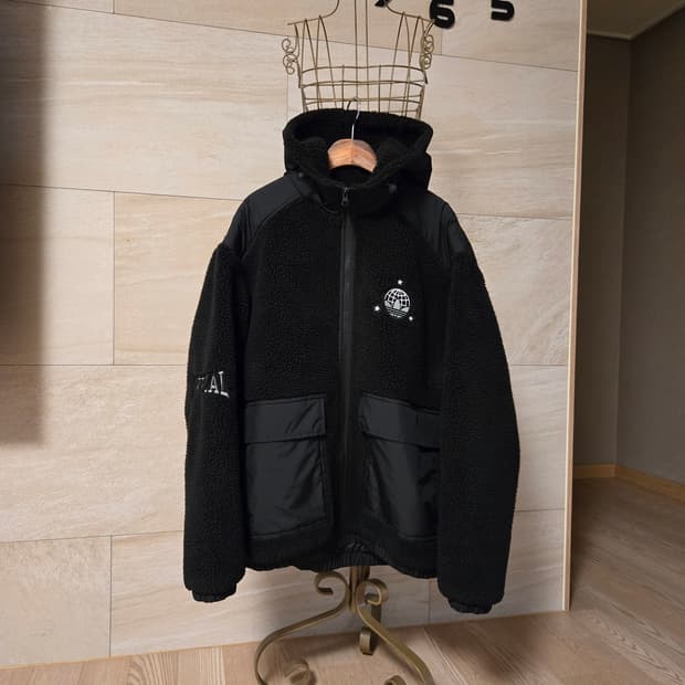 [L] 아디다스 남성 플리스 후드 집업 자켓