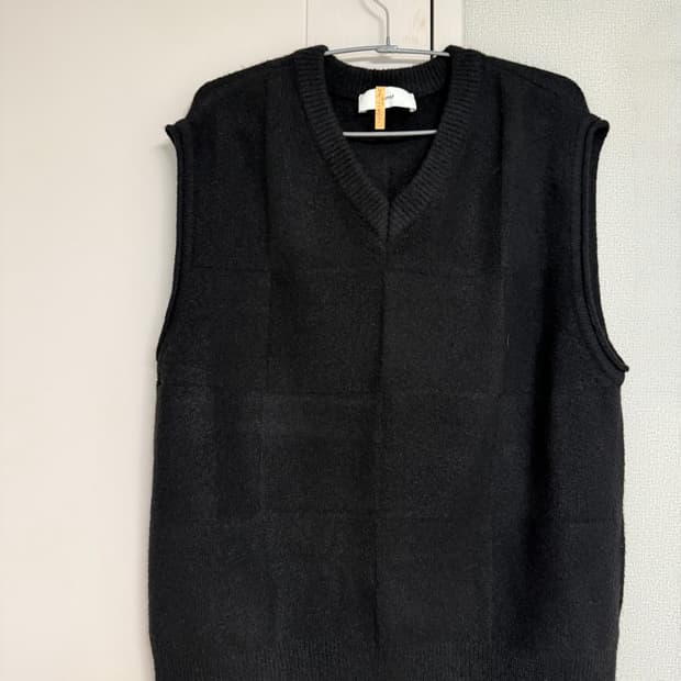 던스트 유니섹스 브이넥 울 니트 조끼 ML