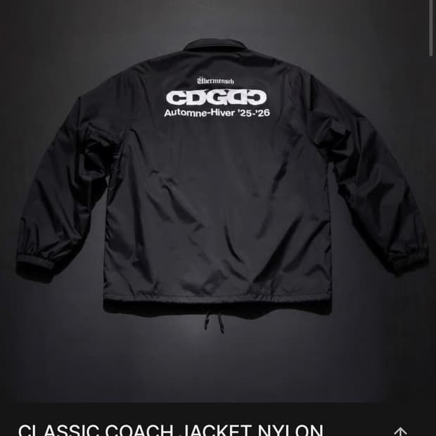 지드래곤 위버맨쉬 X CDG 콜라보 코치자켓 블랙