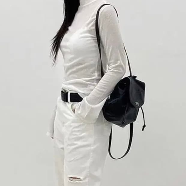 (반택포) 큐리티 가죽 백팩