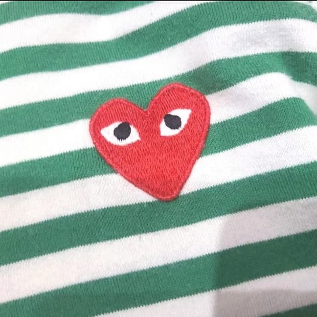 꼼데가르송 플레이 스트라이프 롱슬리브 티셔츠