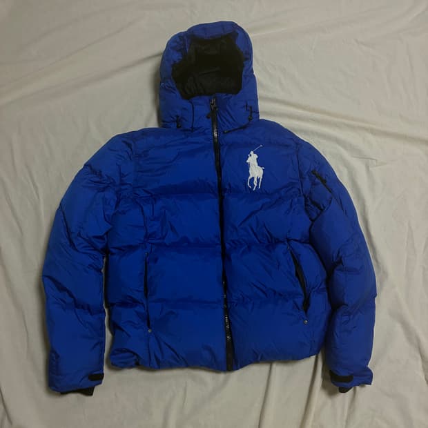신형 폴로 빅포니 블루 푸퍼 패딩