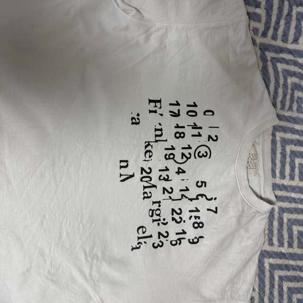 메종마르지엘라 한정판 넘버링 반팔