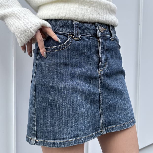 colza 데님 미니스커트