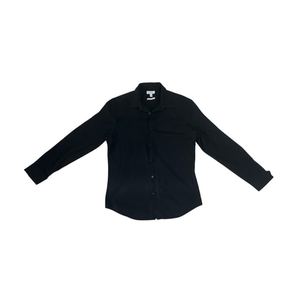  10s Calvin Klein 미니멀 블랙 셔츠