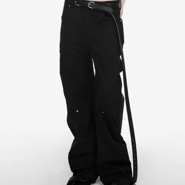나체 로우컷 팬츠 RAWCUT CURVED PANTS (UNISEX)