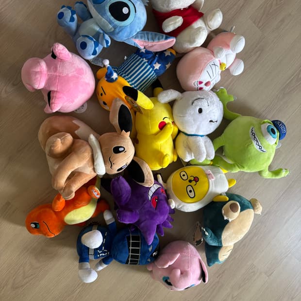 정품 봉제 인형 15개 일괄