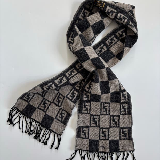 Fendi 펜디 90‘s FF 모노그램 체커보드 머플러 