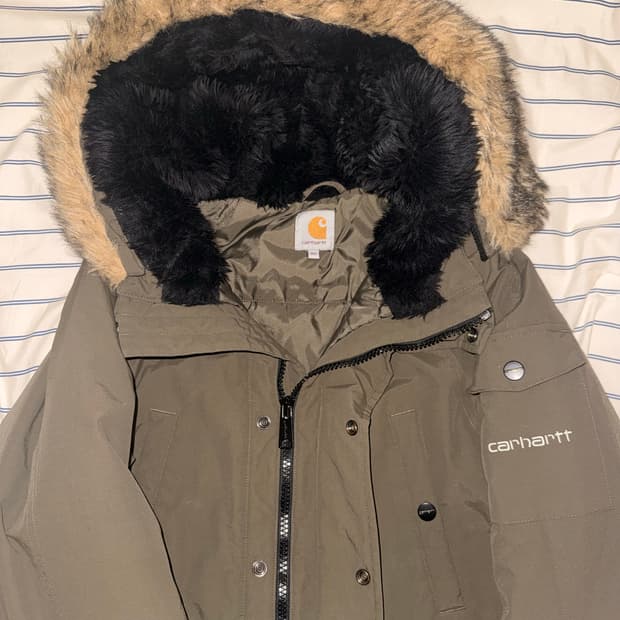 칼하트 카키 앵커리지 패딩 XS