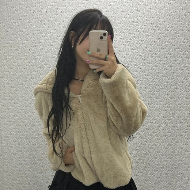 자라 모리걸 빈티지 오버핏 퍼 자켓 S C06559