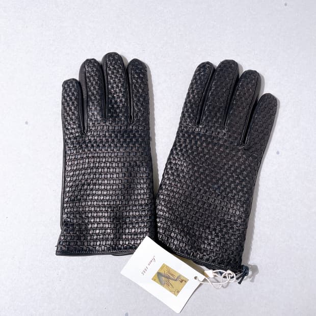 (정품/새상품) 메롤라 남성 블랙 양가죽 위빙 캐시미어 안감 장갑