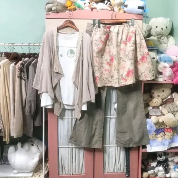 카모메산장 빈티지 모리 코디 세트