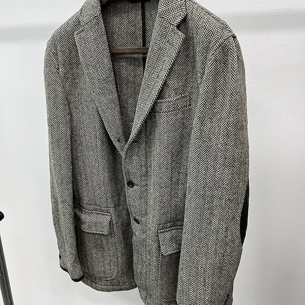 110) 폴로 엘보패치 헤링본 자켓 