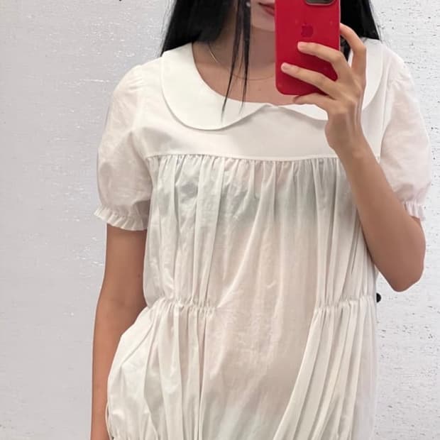 maison margiela 라운드 카라 코튼 바디수트